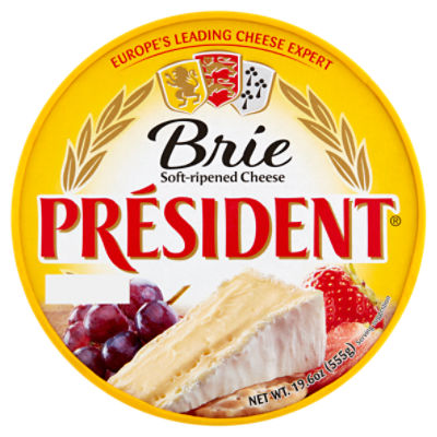 Président Brie Soft-Ripened Cheese, 19.6 oz, 19.6 Ounce