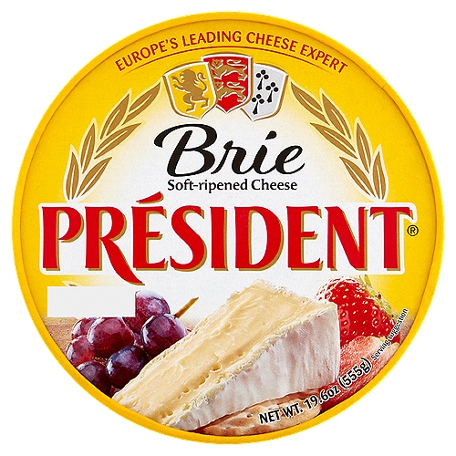 Président Brie Soft-Ripened Cheese, 19.6 oz
