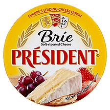 Président Brie Soft-Ripened Cheese, 8 oz, 8 Ounce
