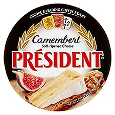 Président Camembert Soft-Ripened, Cheese, 8 Ounce