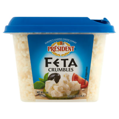 Président Feta Cheese Crumbles, 6 oz