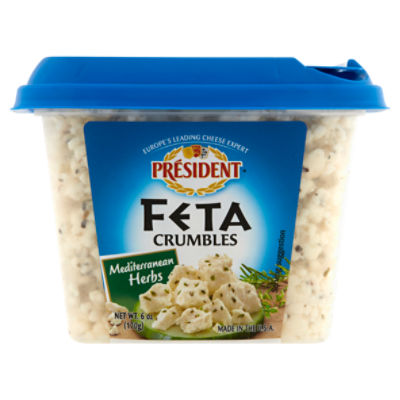 Président Mediterranean Herbs Feta Crumbles, 6 oz