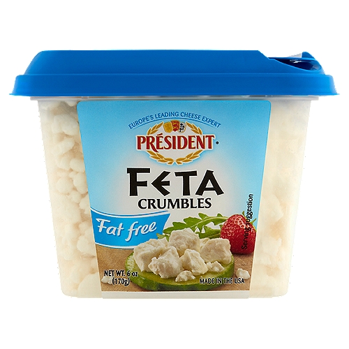 Président Fat Free Feta Cheese Crumbles, 6 oz
Easy Shaker™