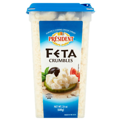 Président Feta Cheese Crumbles, 24 oz, 24 Ounce