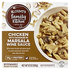 Blount's Family Kitchen Chicken with Noodles in Marsala Wine Sauce, 12 oz, 12 Ounce