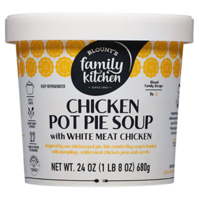 Blount's Family Kitchen Chicken Pot Pie Soup with White Meat Chicken, 24 oz