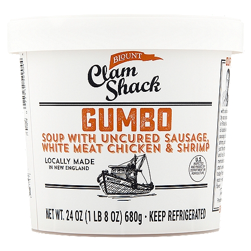 Blount Clam Shack Gumbo Soup with Uncured Sausage, White Meat Chicken & Shrimp, 24 oz
