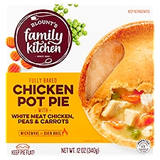 Blount's Family Kitchen Chicken Pot Pie with White Meat Chicken, Peas & Carrots, 12 oz, 12 Ounce