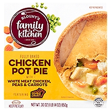 Blount's Family Kitchen Chicken Pot Pie with White Meat Chicken, Peas & Carrots, 30 oz, 30 Ounce