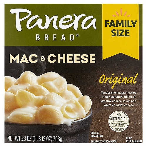 Tender Shell Pasta Nestled in Our Signature Blend of Creamy Cheese Sauce and White Cheddar Cheese