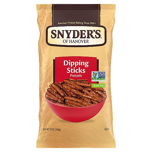 Snyder's of Hanover Pretzel Dipping Sticks give you delicious crunch that makes the perfect accompaniment to your favorite mustard or cheese dip. Or dip in melted chocolate! Plus, these pretzel snacks are made in a nut-free facility, so they're great for school. Go ahead, make some noise!