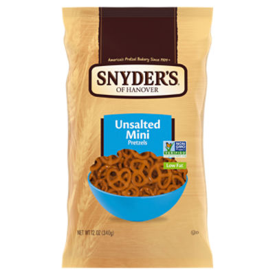 Snyder's of Hanover, Unsalted Mini Pretzels, 12 Oz Bag The Fresh Grocer