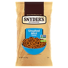Snyder's of Hanover Unsalted Mini, Pretzels, 12 Ounce