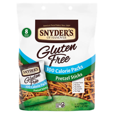 Snyder's of Hanover® Gluten Free Pretzel Sticks, 100 Calorie Individual Packs, 8 Ct