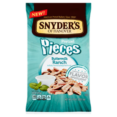 Snyder's of Hanover Buttermilk Ranch Pretzel Pieces, 10 oz
