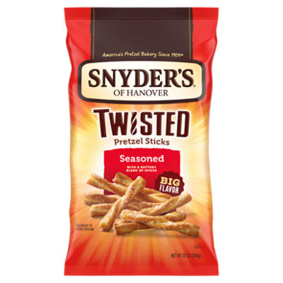 Snyder's of Hanover, Seasoned Twisted Pretzel Sticks, 12 Oz Bag
