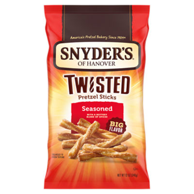 Snyder's of Hanover, Seasoned Twisted Pretzel Sticks, 12 Oz Bag ShopRite