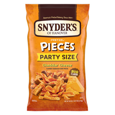 Snyder's of Hanover Pretzel Pieces, Cheddar Cheese, Party Size, 18 Oz