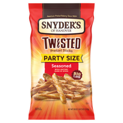 Snyder's of Hanover, Seasoned Twisted Pretzel Sticks, 18 Oz Party Size Bag