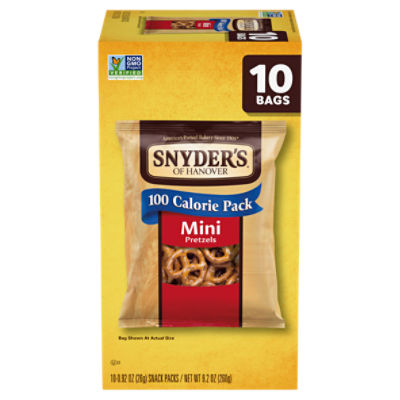 Snyder's of Hanover, 100 Calorie Mini Pretzels, Individual Packs, 10 Ct