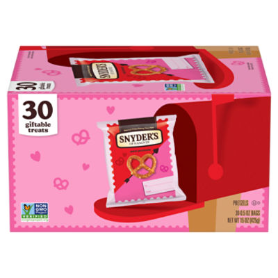 Snyder's of Hanover Mini Pretzels Giftable Treats, 0.5 oz, 30 count