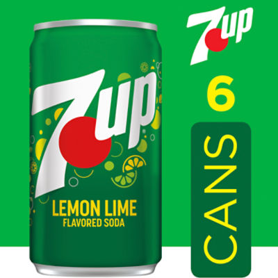 7UP Lemon Lime Flavored Soda, 6 count, 7.5 fl oz, 45 Fluid ounce