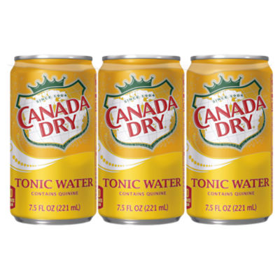 Canada Dry Tonic Water, 7.5 fl oz mini cans, 6 pack