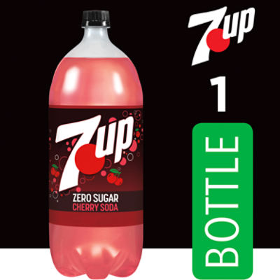 7UP Zero Sugar Cherry Soda, 2.1 qt, 67.6 Fluid ounce