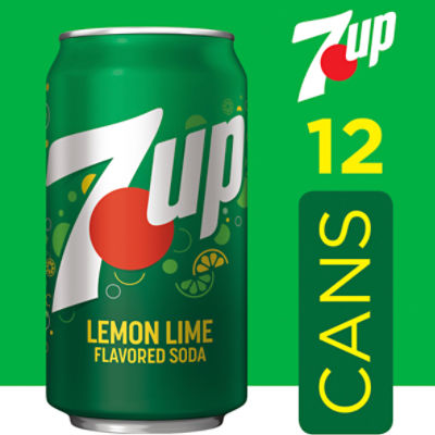 7UP Lemon Lime Flavored Soda, 12 fl oz, 12 count, 144 Fluid ounce