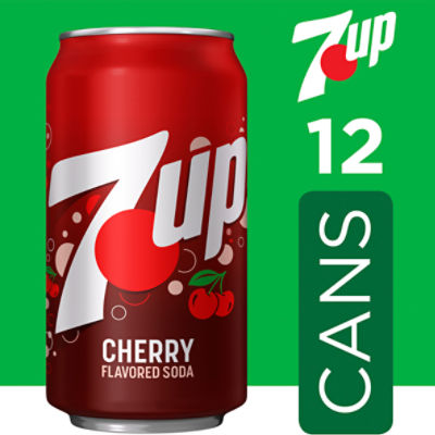 7UP Cherry Flavored Soda, 12 fl oz, 12 count