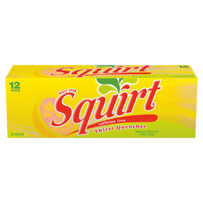 Squirt Citrus Soda Thirst Quencher, 12 fl oz, 12 count