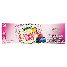 Canada Dry Triple Berry Sparkling Seltzer Water, 12 fl oz, 12 count