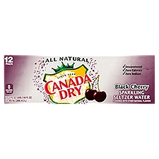 Canada Dry Black Cherry, Sparkling Seltzer Water, 144 Fluid ounce