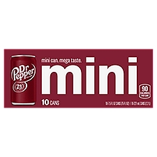 Dr Pepper Mini Cans Soda, 7.5 fl oz, 10 count