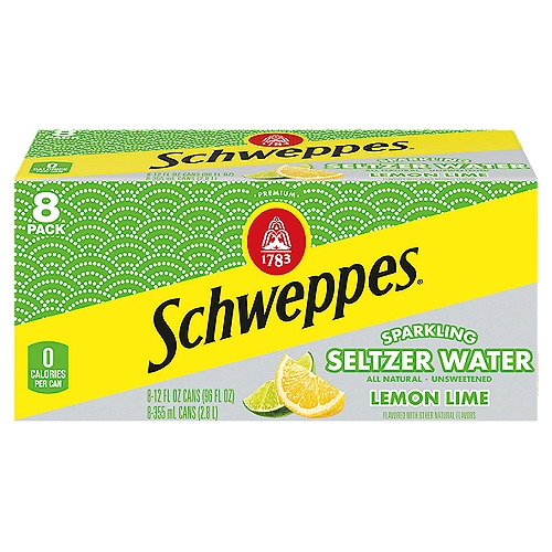 Since 1783, Schweppes has been known as the original sparkling water. Schweppes Lemon Lime Sparkling Water Beverage brings out the best in water with a hint of bright citrus flavor and refreshing effervescence. An ideal alternative to sweetened soft drinks, it contains no sweeteners and is naturally flavored. Experience a crisp twist on the ordinary with Schweppes Lemon Lime Sparkling Water Beverage.