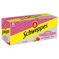 Schweppes Raspberry Limes, Sparkling Seltzer Water, 96 Fluid ounce