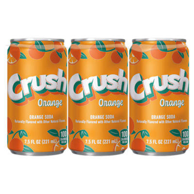 Crush Orange Soda, 7.5 fl oz, 6 count