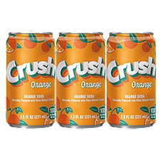 Crush Crush Orange Soda - 6 Pack Cans, 45 Fluid ounce