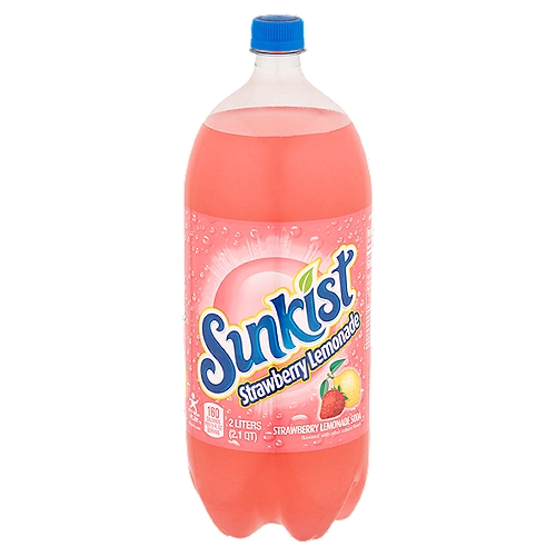 Sunkist Strawberry Lemonade Soda, 2.1 qt