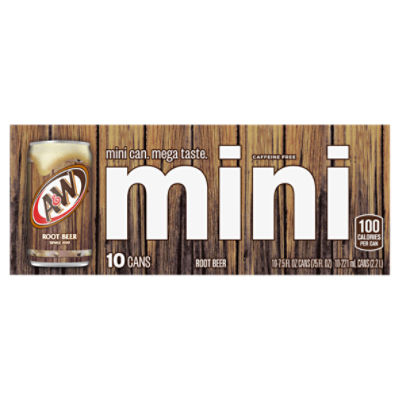 A&W Mini Root Beer, 7.5 fl oz, 10 count, 75 Fluid ounce