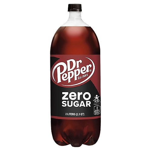 Dr Pepper Zero Sugar Soda, 2.1 qt