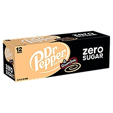 Dr Pepper Cream Soda, Zero Sugar, 144 Fluid ounce