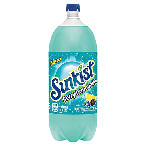 Sunkist Berry Lemonade Soda, 2 liters