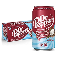 Dr Pepper Creamy Coconut Soda, 12 fl oz cans, 12 Pack, 144 Fluid ounce