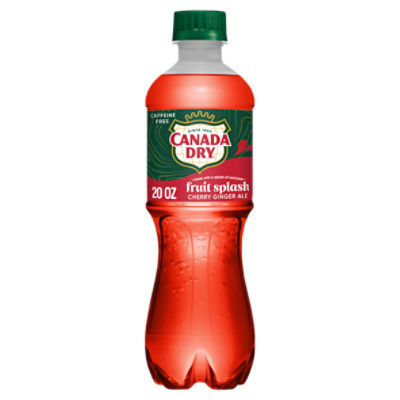 Canada Dry Fruit Splash Cherry Ginger Ale Soda, 20 fl oz bottle ShopRite