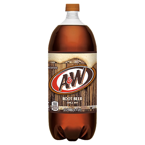 A&W Root Beer, 2 liters
Enjoy the sweet taste of an American classic with A&W Root Beer. This rich, creamy, and caffeine-free root beer is a timeless treat that has been a family favorite for over 100 years since it was first sold at a roadside stand in Lodi, California in 1919. Family nights just aren't the same without the sweet taste of A&W Root Beer. Whether you're watching a movie, enjoying a board game, or simply enjoying the great outdoors gathered around a campfire, A&W Root Beer makes the night that much sweeter. Although you can easily enjoy it all by itself in a frosty mug, nothing quite beats the taste of an A&W Root Beer Float. Just drop in a scoop or two of vanilla ice cream into the mug before filling it to the rim. Pop in a paper straw to complete the look before taking a sip of 100% pure joy. For a truly decadent experience, try the Campfire, Brownie Sundae, or Salted Caramel variations found at RootBeer.com. No matter how you float, you can't go wrong with an A&W Root Beer!