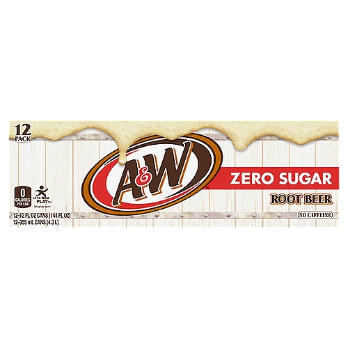 A&W Zero Sugar Root Beer, 12 fl oz, 12 count
One 12-pack of 12 fluid ounce cans