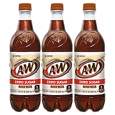A&W Zero Sugar Root Beer, 6 count, 16.9 fl oz