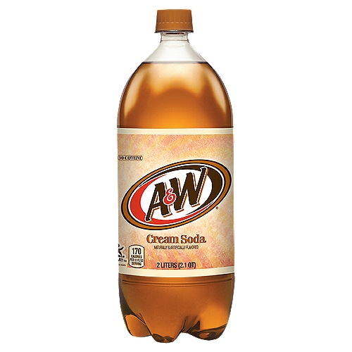 A&W Cream Soda, 2 liters
From the brand that brought you the sweet taste of America's favorite root beer founded in Lodi, California way back in 1919, comes A&W Cream Soda. Caffeine-free and made with the deliciously creamy and smooth taste of vanilla, it's the perfect way to enjoy family nights. Whether you're watching a movie, enjoying a board game, or simply taking in the great outdoors gathered around a campfire, A&W Cream Soda makes the night that much sweeter. Although you can easily enjoy it all by itself in a frosty mug, nothing quite beats the taste of an A&W Cream Soda paired with all your favorite foods. So, whether you're enjoying a full, delicious meal or digging into a sweet dessert, pop open an A&W Cream Soda and make it a 100% truly decadent experience. When you're in the mood for an ultra-sweet indulgent treat, you can't go wrong with an A&W Cream Soda!