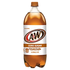 A&W Zero Sugar Cream Soda, 2 liters
